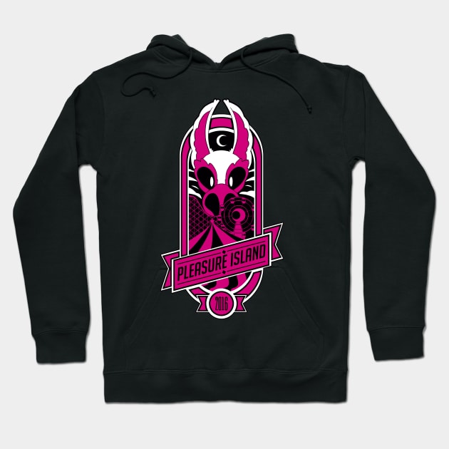 Pleasure Island 2016 (pink) Hoodie by silverpup